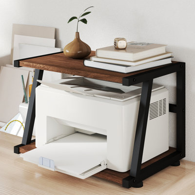 2-Tier Desktop Printer Stand with Storage
