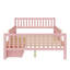 Wood Platform Bed With Guardrails On Both Sides And Two Storage Drawers-718484156