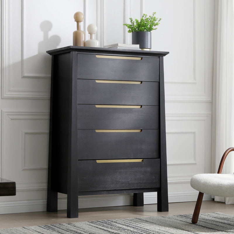 Coffre de rangement rustique Madison, Enduit noir