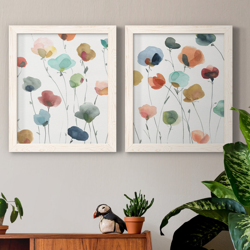 «Lollipop Garden I», ensemble de 2 impressions, Toile encadrée, H 20 po x l 17 po, Blanc