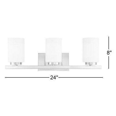 Beichner 3-Light Dimmable Etched Glass Vanity Light