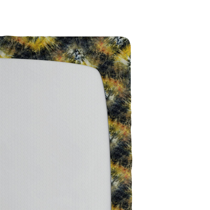 Drap-housse Ambesonne, Drap-housse de taille très grand, Terre pâle, jaune / floral