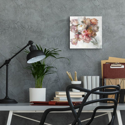  Art mural en verre «Blush Bouquet On White» par Danhui Nai