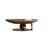 Kemare Carbin No-Assembly Requied 39.37'' Handmade Walnut Round Solid Wood Coffee Table With Spherical Base, Carbon Steel Frame
