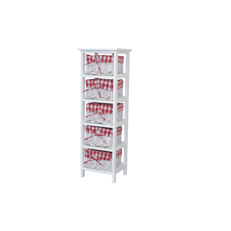 Prevost Solid Wood 30 cm W Chest of 5 Drawers, White