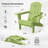 Wolak High Density Polyethylene Folding Adirondack Chair With Double Cup Holder-357394278