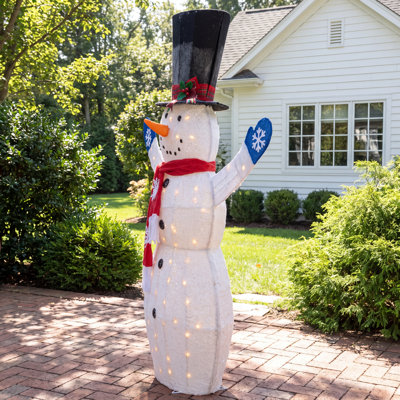 72in. Snowman with White LED Lights