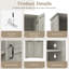 Armoire de salle de bain H 68 po avec panier à linge inclinable Fleurine-1884958713