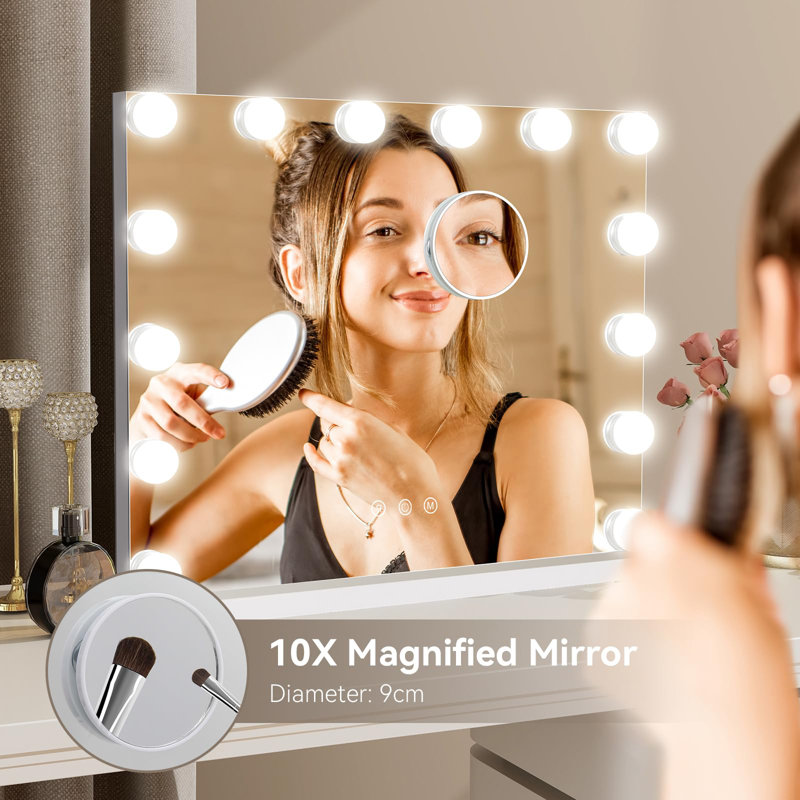 Rectangle Freestanding and Wall Makeup / Shaving Mirror