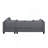 104.5" Upholstered Sofa,Chaise & Ottoman