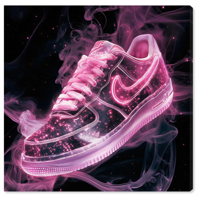 «Fluorescent Fury Sneaker», reproduction d'art sur toile par Art Remedy
