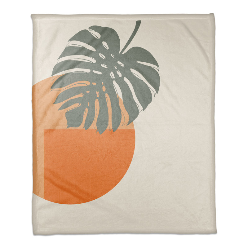 Jeté en molleton Sun and Palm Leafs