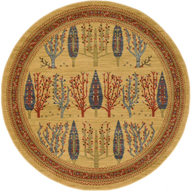 Jaeden Oriental Indoor Rug, Round 6'1"