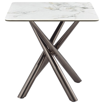 Newport Mirage White End Table