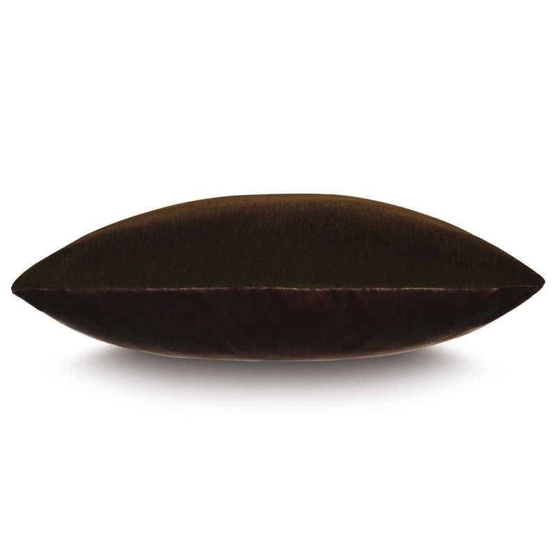 Brahms Velvet Pillow Cover & Insert, Chocolate, Square 24''