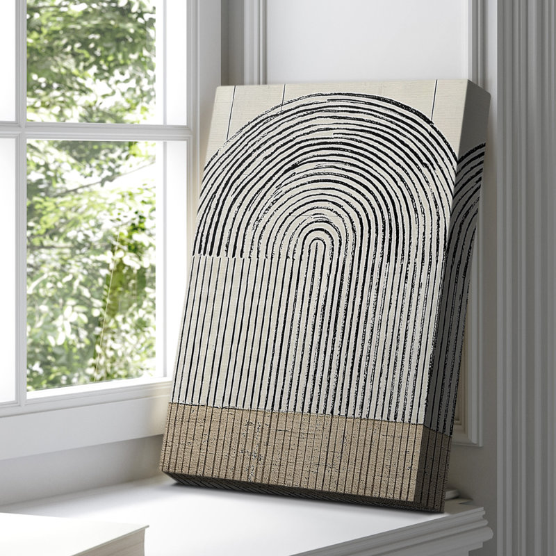 Toile tendue avec châssis abstrait CLXV III, H 18 po x l 12 po