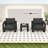 Obinna 3-Piece Outdoor Conversation Set with Removable Cushions and Tempered Glass Coffee Table