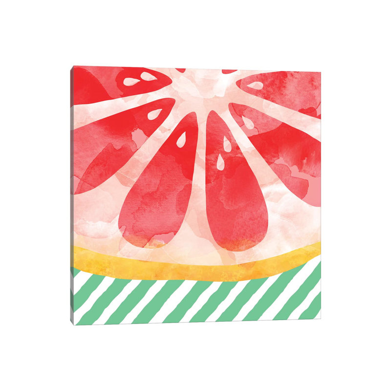 Red Grapefruit Abstract by Orara Studio - Wrapped Canvas Gallery-Wrapped Canvas Giclée, 93.98 cm H x 93.98 cm W