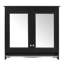 Armoire de salle de bain à miroir murale de 30 pouces avec tablettes réglables, charnières à fermeture douce et profil élégant pour une structure de meuble-lavabo moderne-25224098