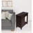 24" Dark Brown Manufactured Wood Rectangular End Table With Four Drawers And Shelf