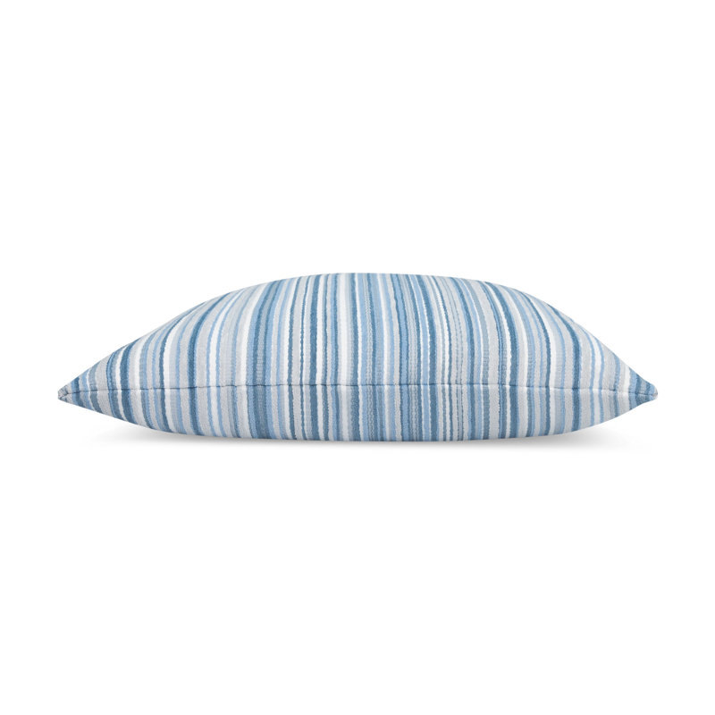 NEW ARRIVALS Striped Indoor / Outdoor Pillow Cover & Insert, Cloud, Square 22"