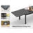 Malakah Rectangular Metal Outdoor Dining Table , 59.45'' in. W 37.4'' in. D