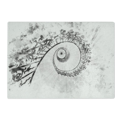 Tempered Glass Spiral Staircase Chopping Board