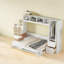 Lit escamotable peu encombrant avec rangement intégré, MDF blanc, maison moderne