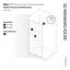 Panneau de douche simple cannelé sans cadre 36 po x 78 po Gaia-102976162