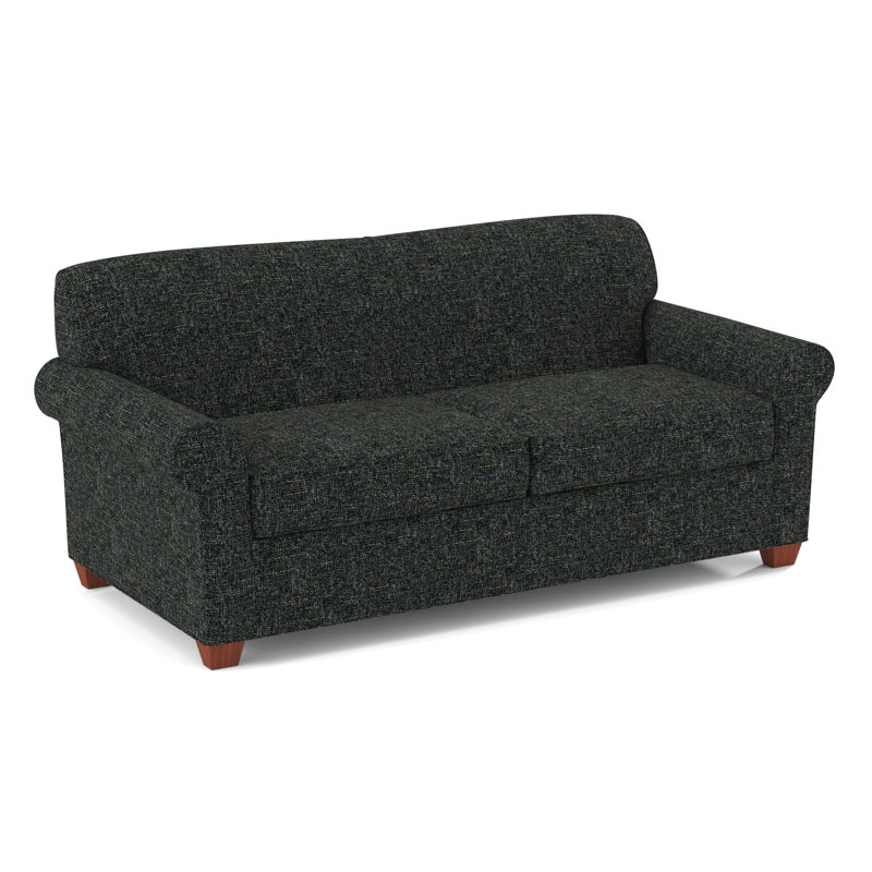 Finn Rolled Arm Sofa with Reversible Cushions, BM Cherry, Connelly Crow, 34" H x 75" W x 36" D