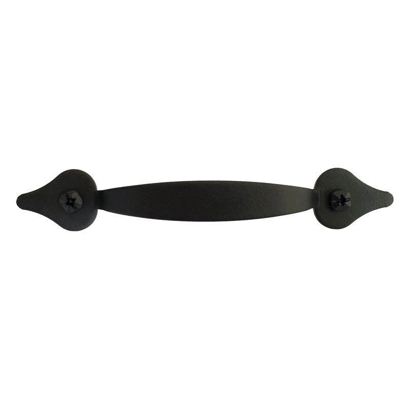 Matte Black Iron Spear Cabinet Pull with Mounting Hardware