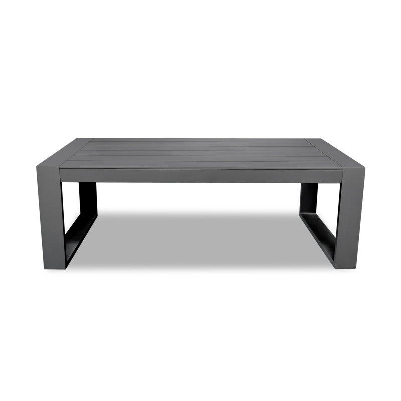 Avion 5 Piece Sectional Set - Black, Canvas Charcoal Sunbrella® Canvas, Slate