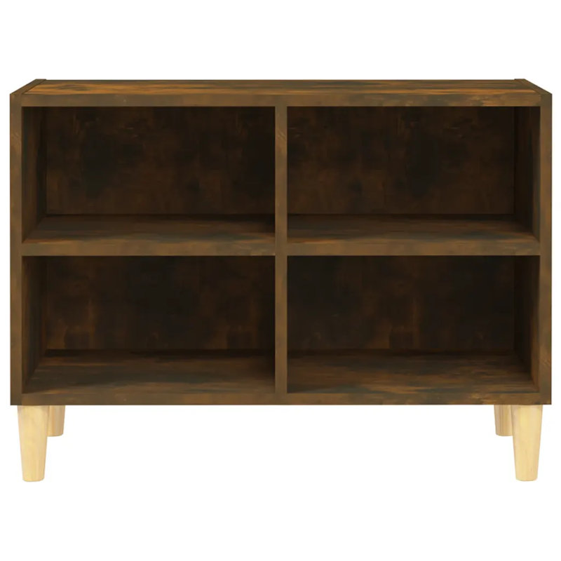 Agee Unfinished TV Stand for TVs up to 43", Smoked Oak