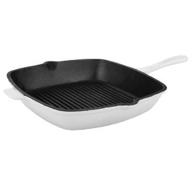 Lava Cast Iron Lava Enameled Cast Iron Grill Pan 12 inch-Round with Pour Spouts Color: Red LV Y STV 30 K0 R