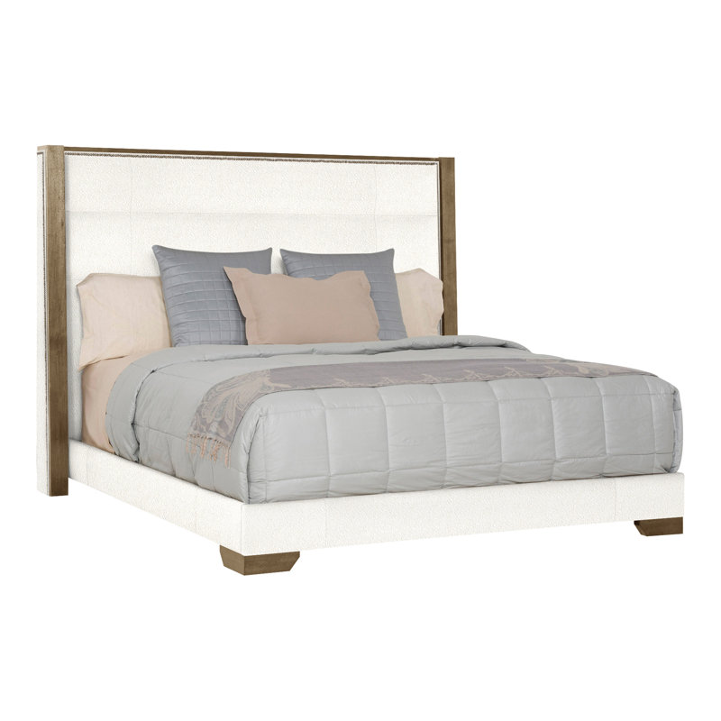 Thom Filicia Home Upholstered Bed, Tuck Cobalt, Hampton, Queen