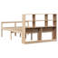 Bookcase Bed Without Mattress Solid Wood Pine-1316819504