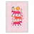 Tashianna Floral Machine Washable Pink / Red / Yellow Indoor Area Rug with Non-Slip Backing-2010536790