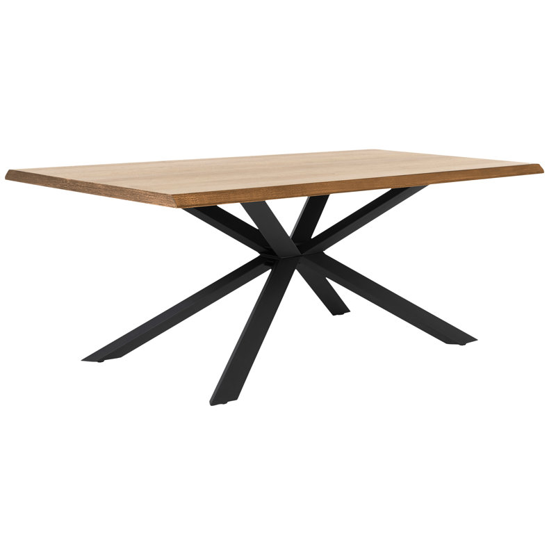 Kade Metal Base Dining Table, Walnut