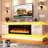 Modern Fireplace Tv Stand With Electric Fireplace – Modern Media Console With Dual Led Lights & Built-In Power Outlet For Tvs Up To 65/75/80 Inch Tvs, High Gloss Gaming Entertainment Center, For Living Room-1426918109-1410716423