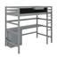 Lit mezzanine simple avec bureau, tableau noir et 3 tiroirs