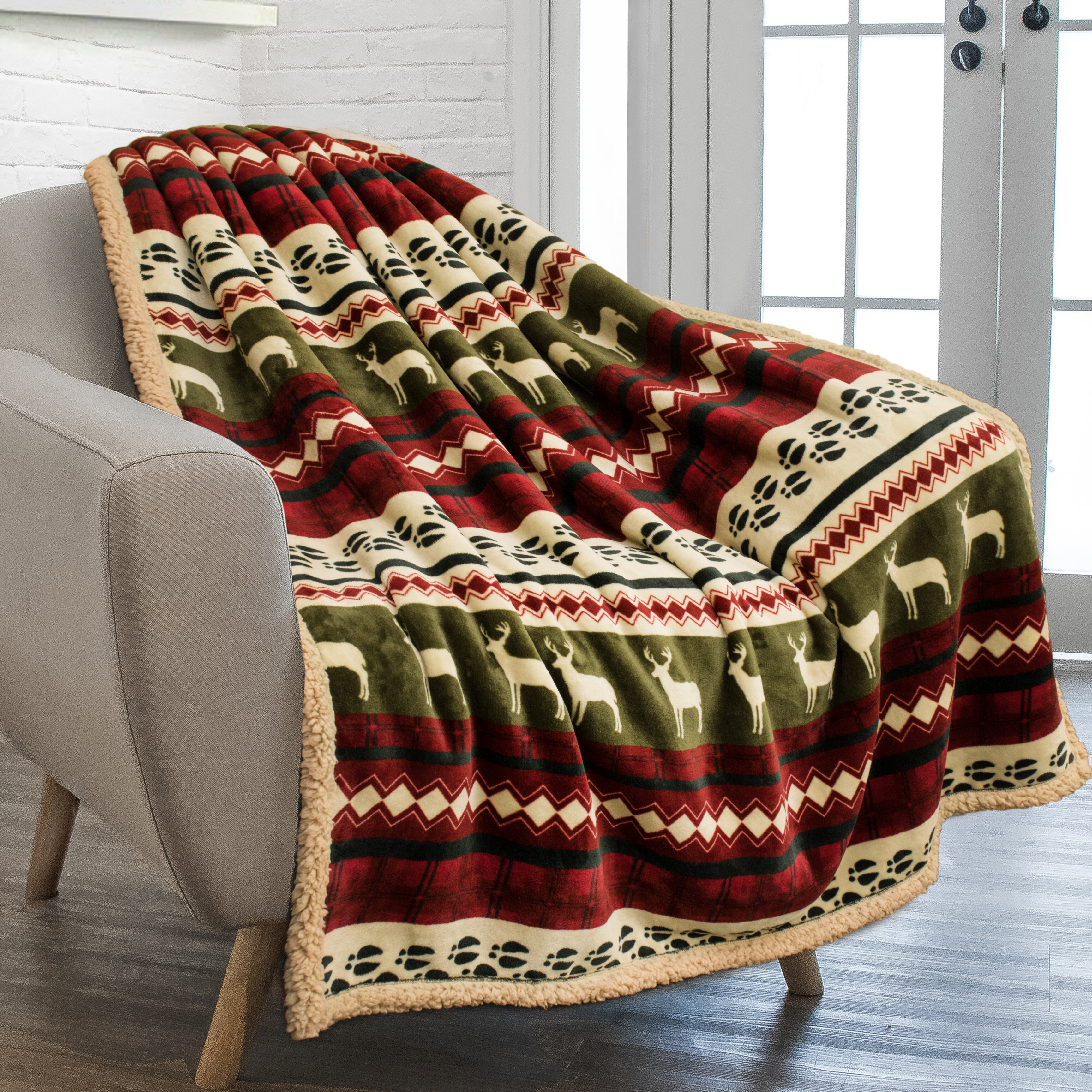 Loon Peak® Sverre Premium Plush Soft Warm Cozy Winter Cabin Throw & Reviews