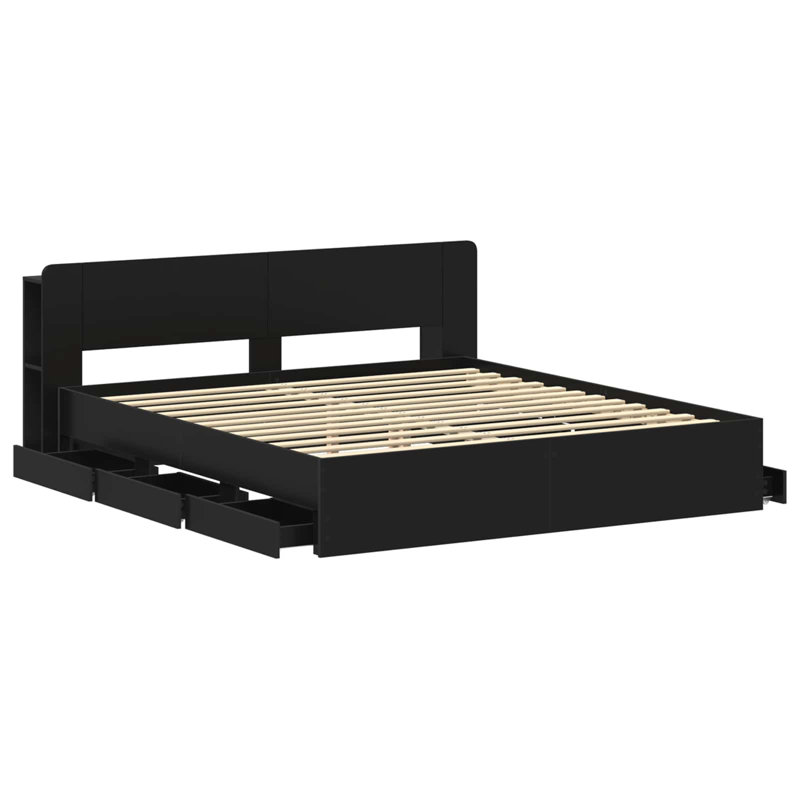 Bed Frame, Super King (6'), Black