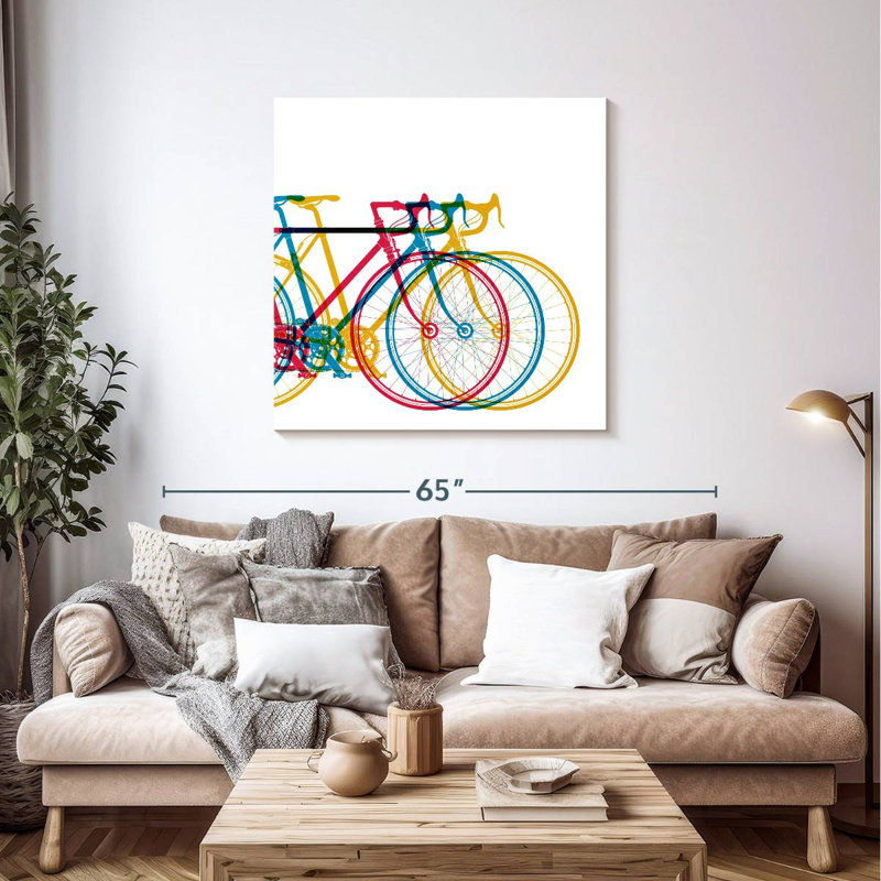 Vélo abstrait Mehar, H 39 po x l 39 po