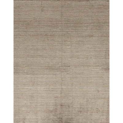 Silk Area Rug in Light Brown