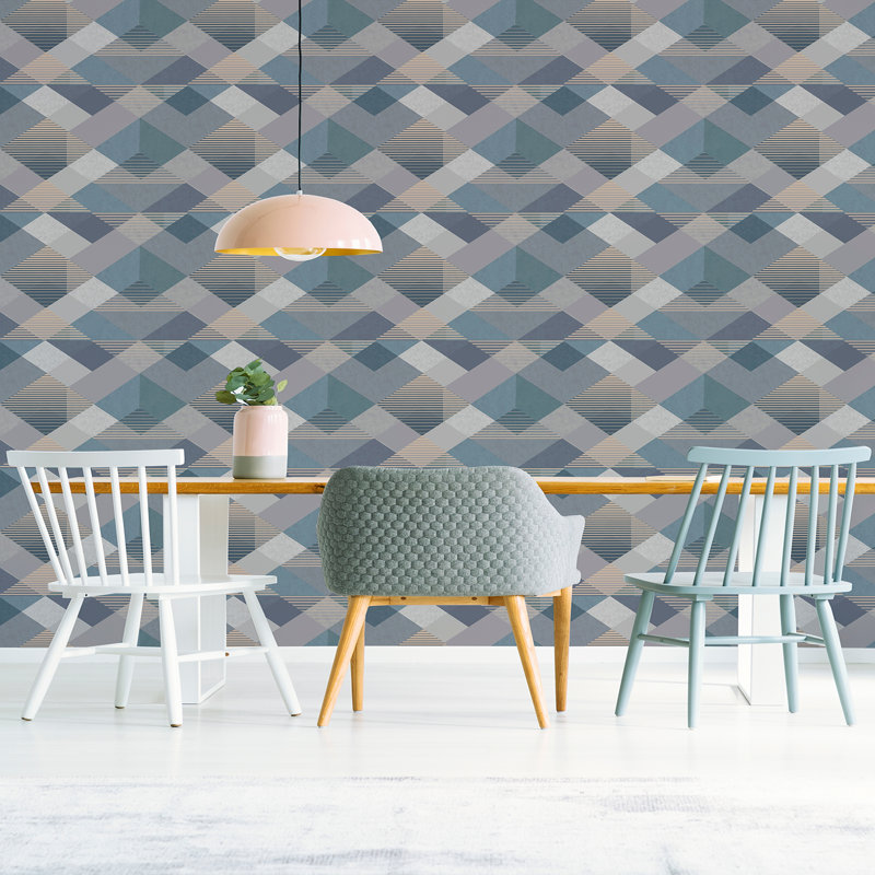 Zen Geometric Double Roll, Denim