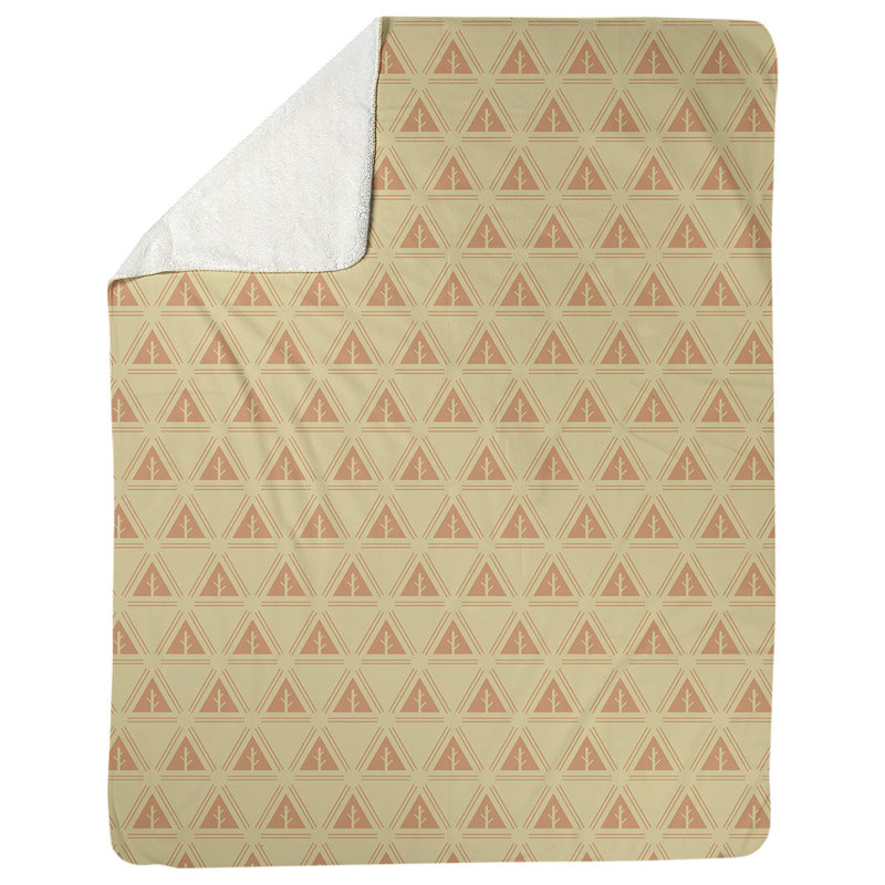 Couverture polaire minimal trees, l 60 po x L 80 po, Jaune et orange