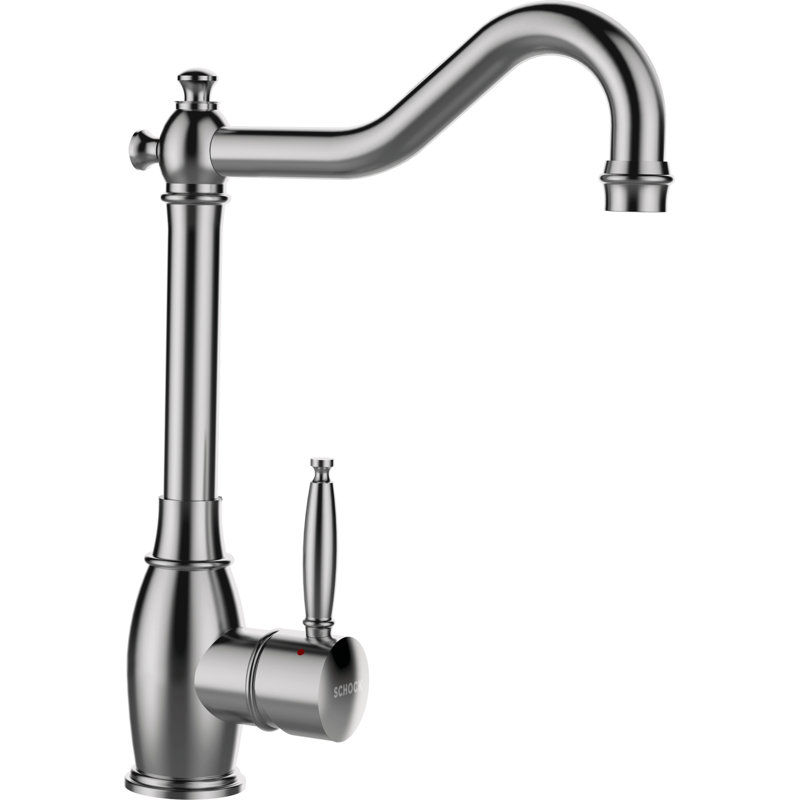 Schock Single Lever Monobloc Tap, Solid Stainless Steel