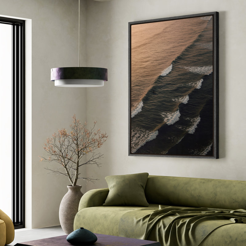 Art mural encadré sur toile - impressions murales Tone Seaview pour chambre à coucher - 24 po x 36 po, H 36 po x l 24 po