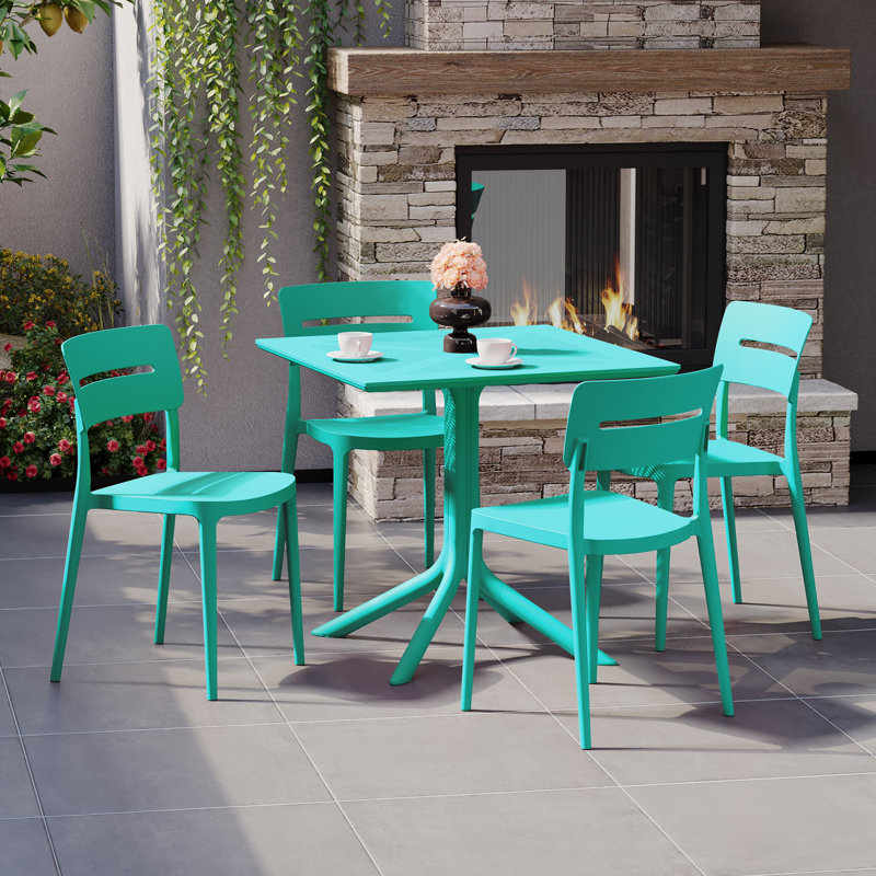 Ensemble repas carré pour 4 personnes, Sarcelle