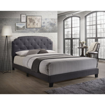 Upholstedred Bed Frame With Headboard